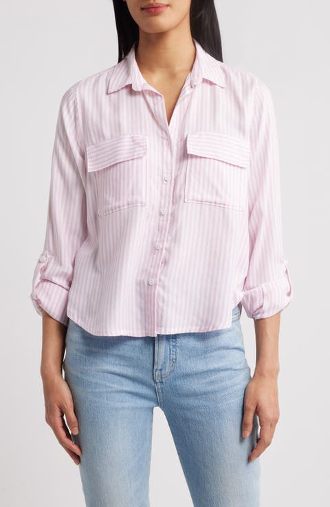 Fallon Crop Button-Up Shirt