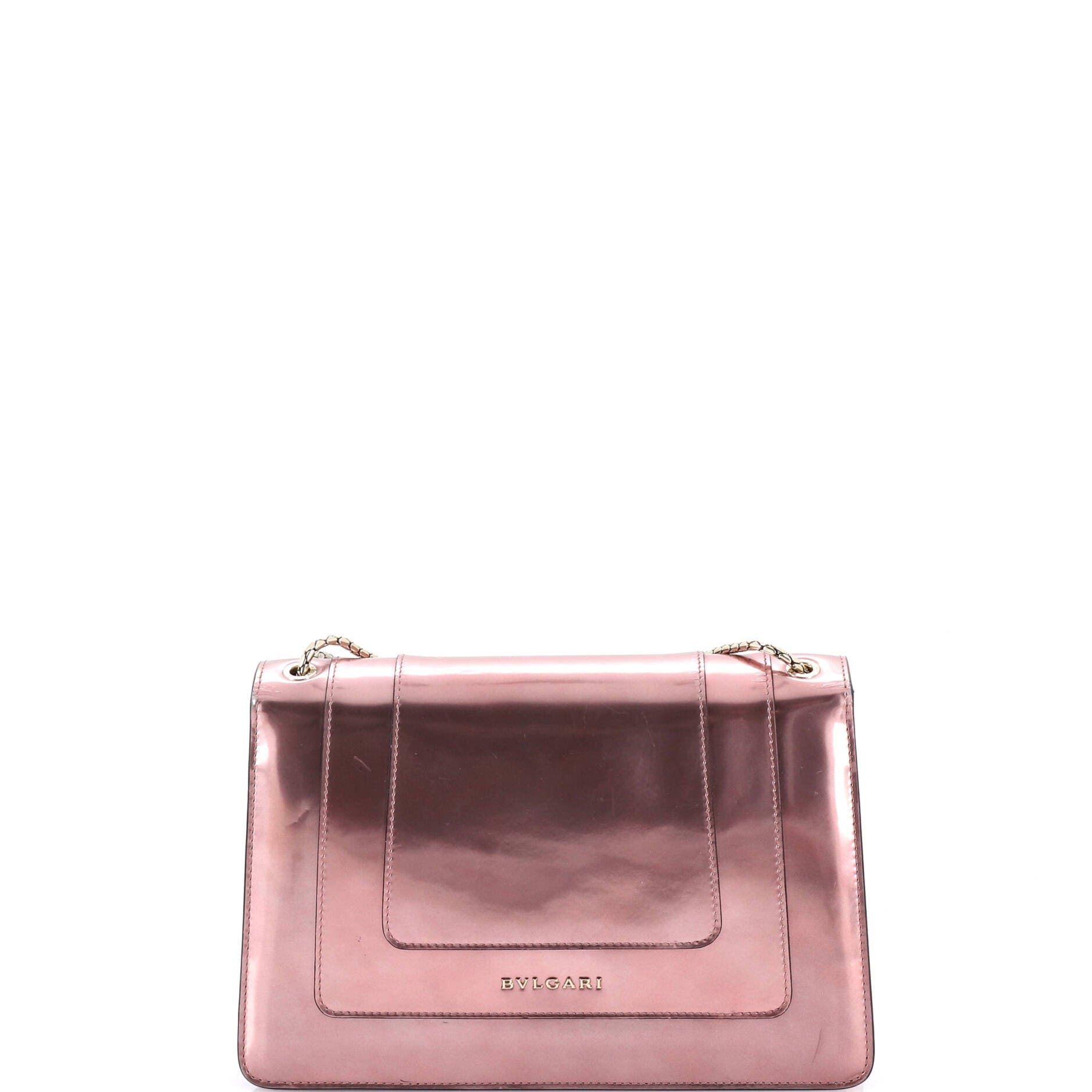 Serpenti Forever Shoulder Bag Metallic Leather Medium, Alternate, color, Pink