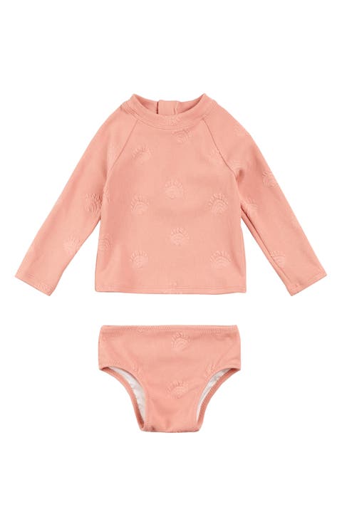 Kids' Embossed Seashell Print Two-Piece Swimsuit (Toddler & Little Kid)