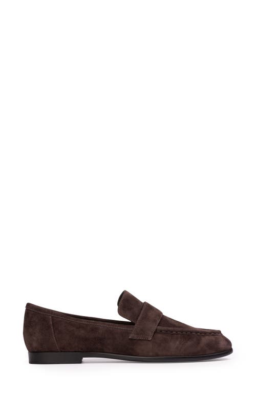 Black Suede Studio Arrow Loafer In Hot Fudge Suede
