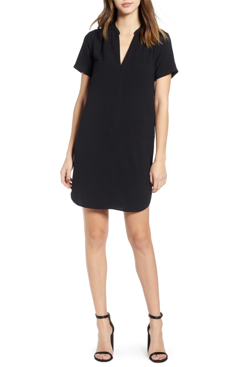 Hailey Crepe Dress, Main, color, NEW BLACK