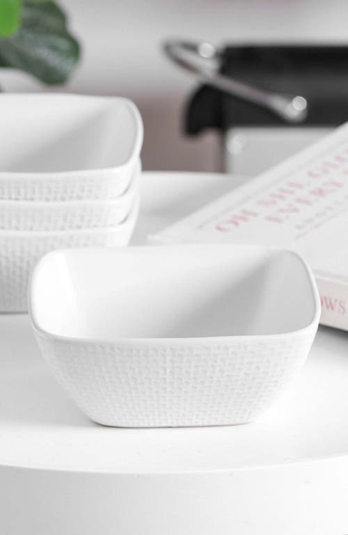 Stone Lain Olivia Stoneware 4-piece Bowl Set In White