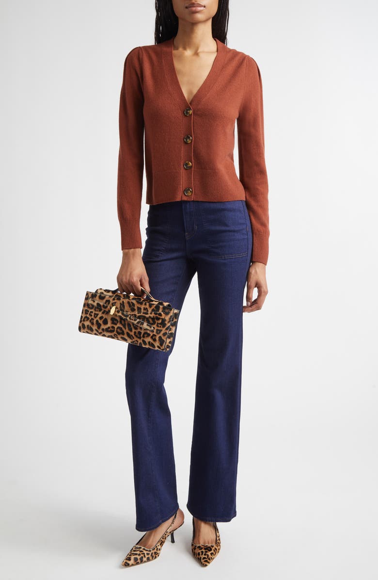 Veronica Beard Crosbie High Waist Slim Wide Leg Jeans, Alternate, color, Indigo Rinse