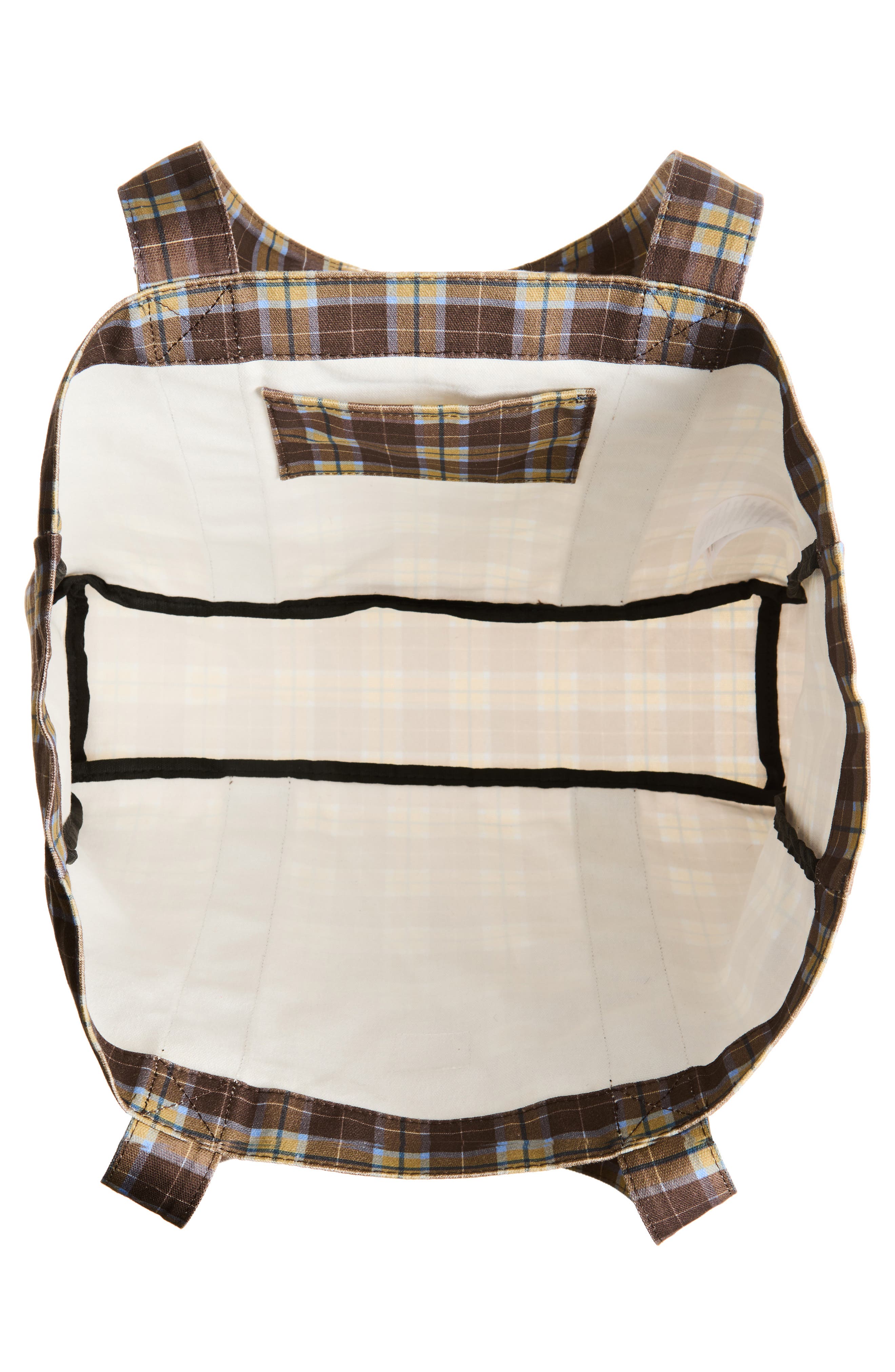 Check Tote Bag, Alternate, color, BROWN MULTI
