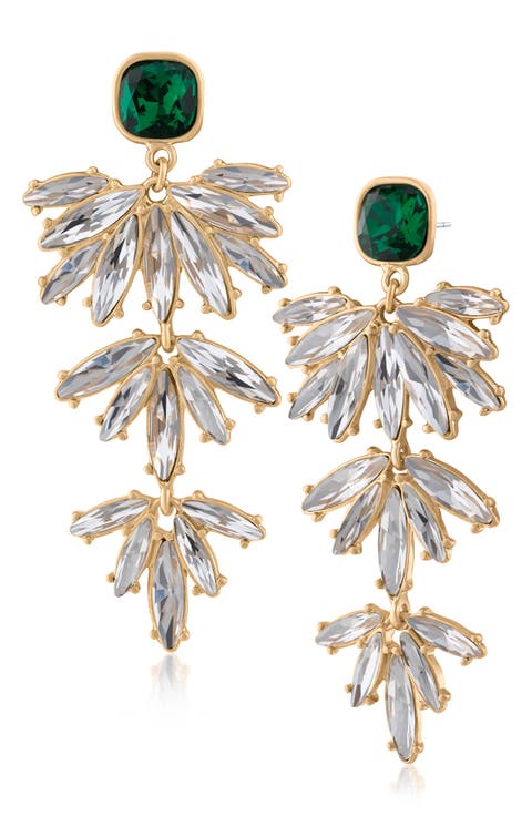 Crystal Tiered Drop Earrings