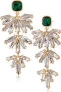 JARDIN Crystal Tiered Drop Earrings
