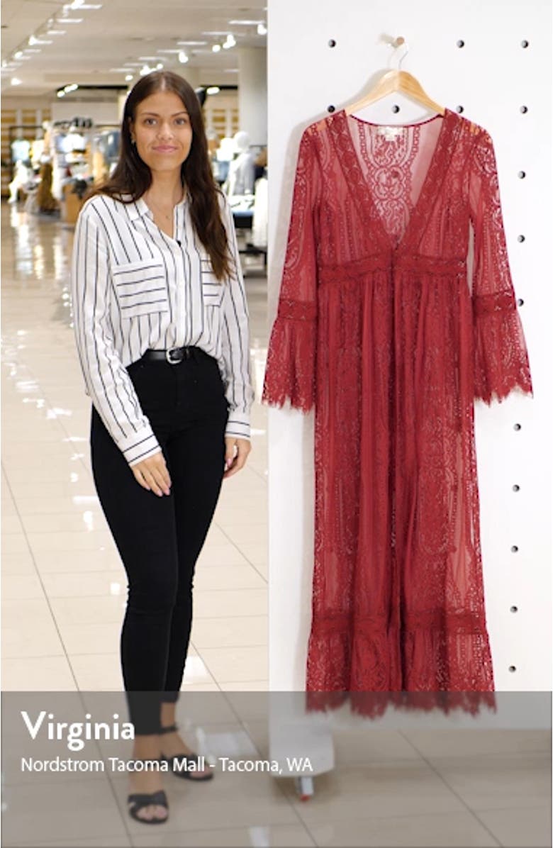 Bell Sleeve Lace Duster, sales video thumbnail