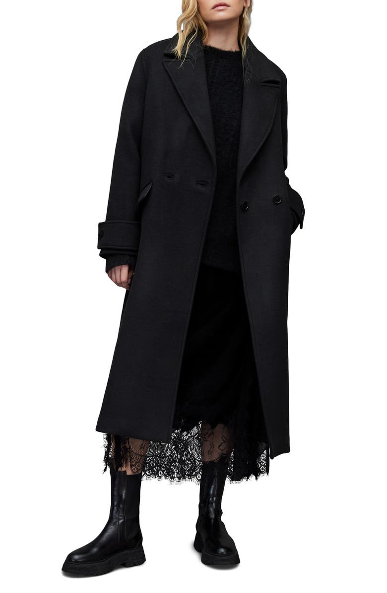 AllSaints Mabel Wool Blend Coat, Main, color,