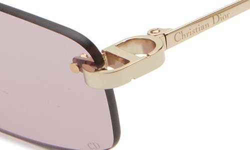 Dior C S4u Rectangular Sunglasses In Gold