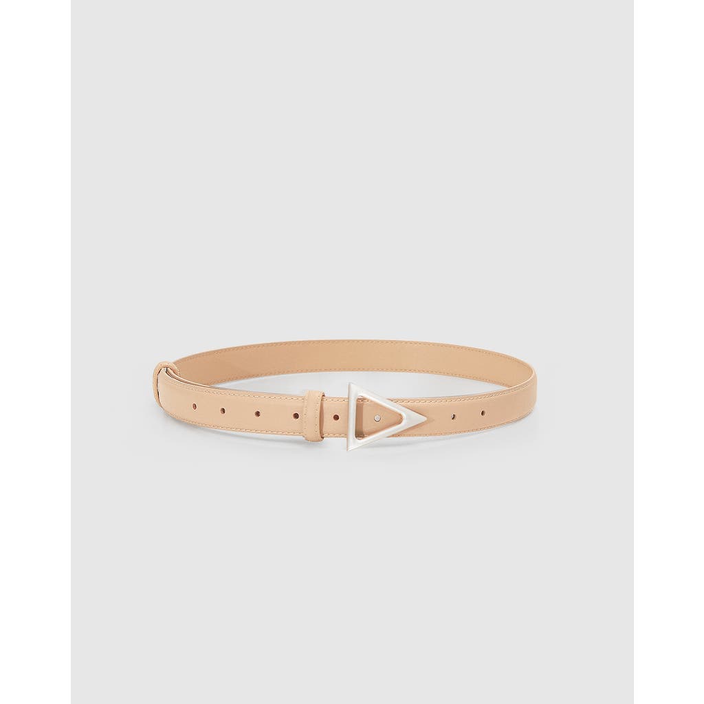 Belle & Bloom Bermuda Triangle Leather Belt In Latte