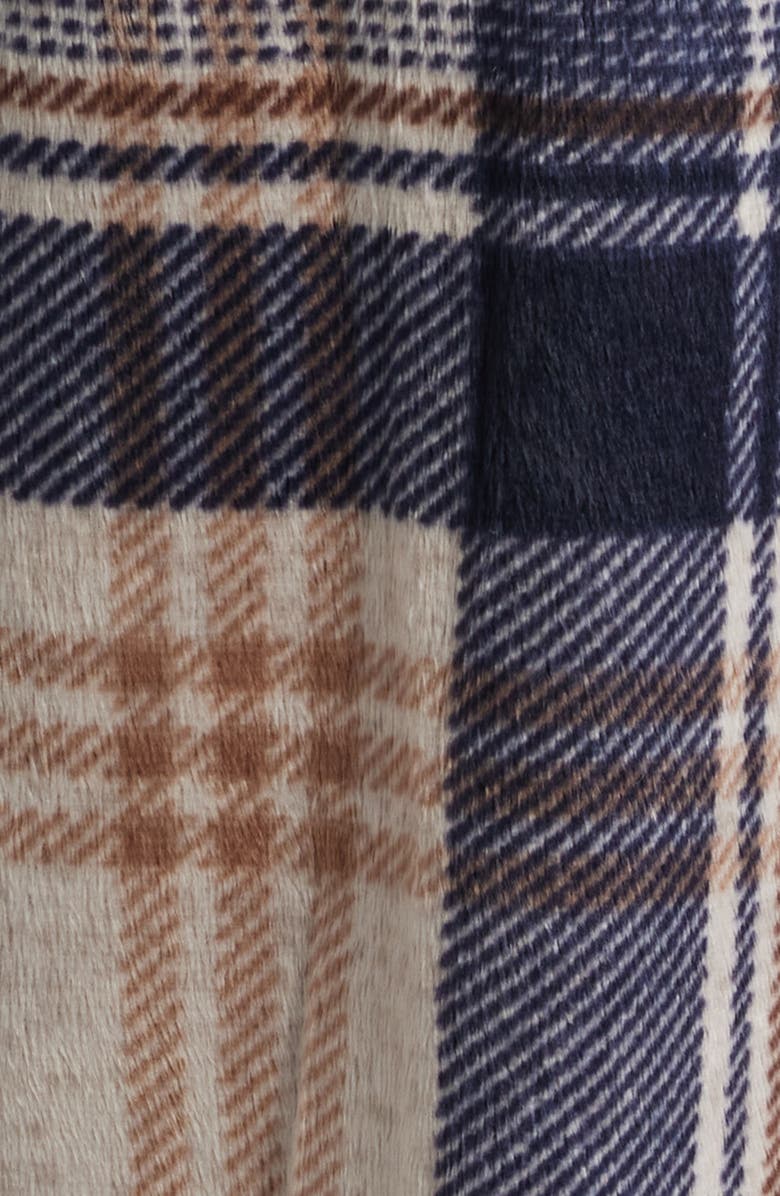 Majestic International Crossroads Long Sleeve Henley & Plaid Fleece Pajama Pants Set, Alternate, color, Coffee