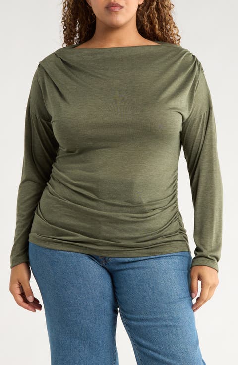 Off-the-Shoulder Knit Top (Plus)