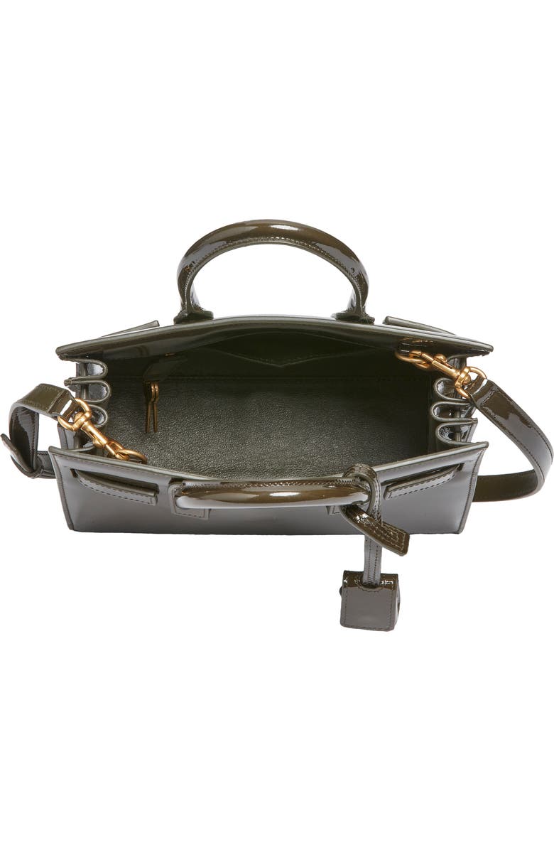 Saint Laurent Nano Sac de Jour Patent Leather Handbag, Alternate, color, Dark Vineyard Green