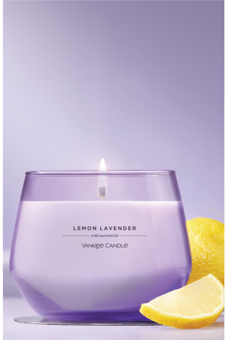 Lemon Lavender Studio Candle with Essential Oils, Set of 2, Alternate, color, Light Purple
