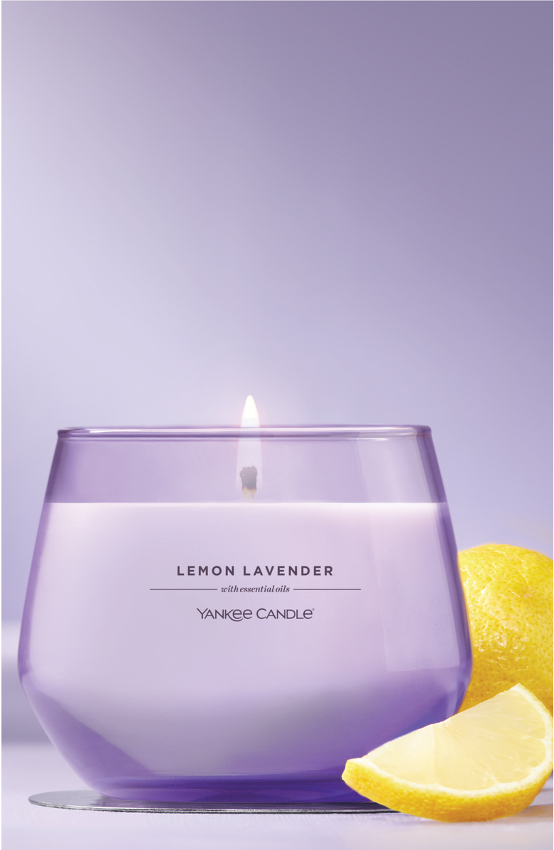 YANKEE CANDLE Lemon Lavender Studio Candle with Essential Oils, Set of 2, Alternate, color, Light Purple