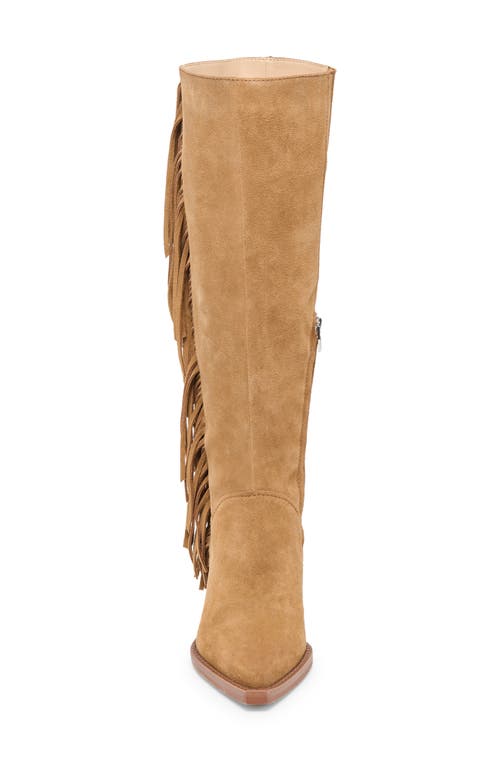 Dolce Vita Roley Fringe Western Boot In Brown