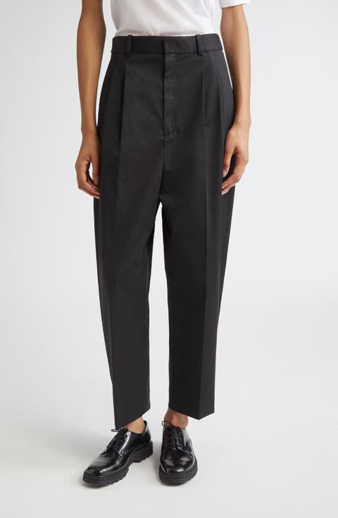 Rosen Pleated Cotton Stretch Twill Pants