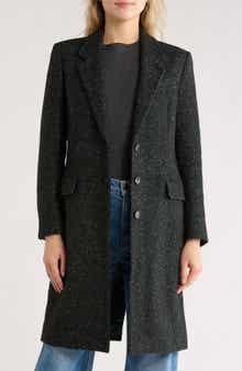 BOSS Catara Longline Tweed Coat