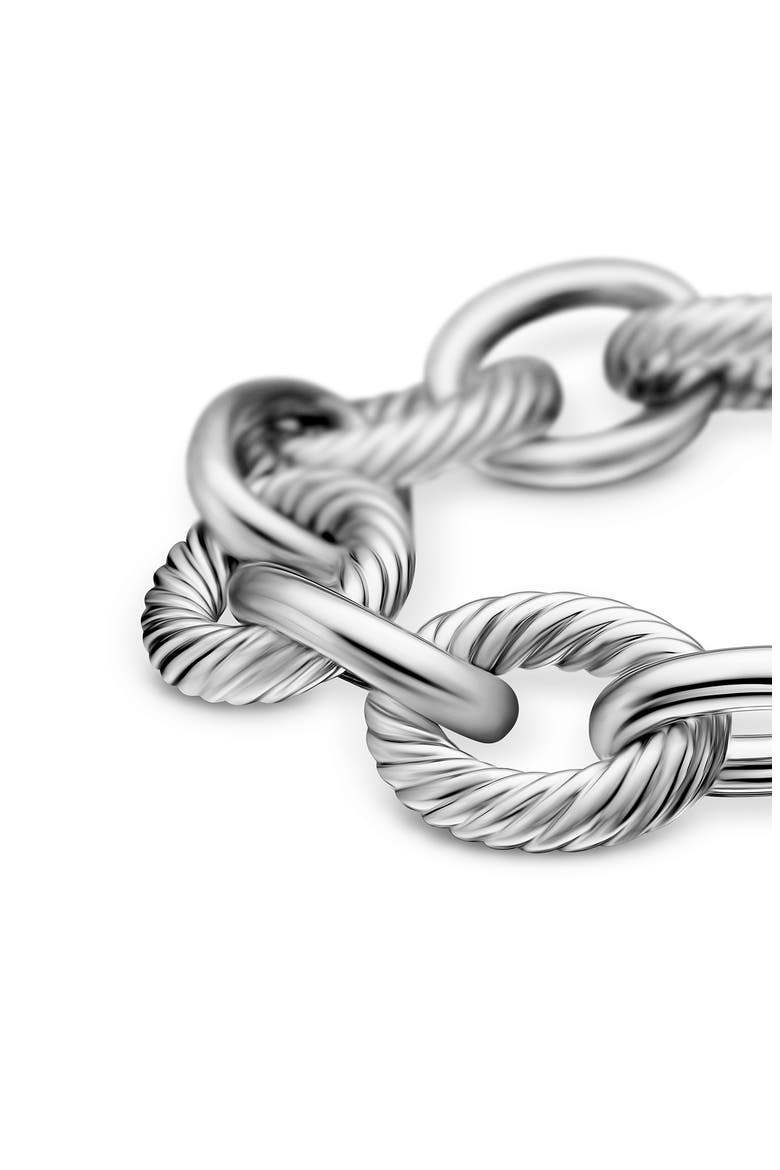 Oval Link Chain Bracelet in Sterling Silver, 17mm, Alternate, color, SILVER
