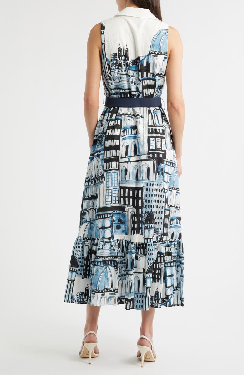 Elie Tahari Francia City of Dreams Belted Shirtdress, Alternate, color, 
