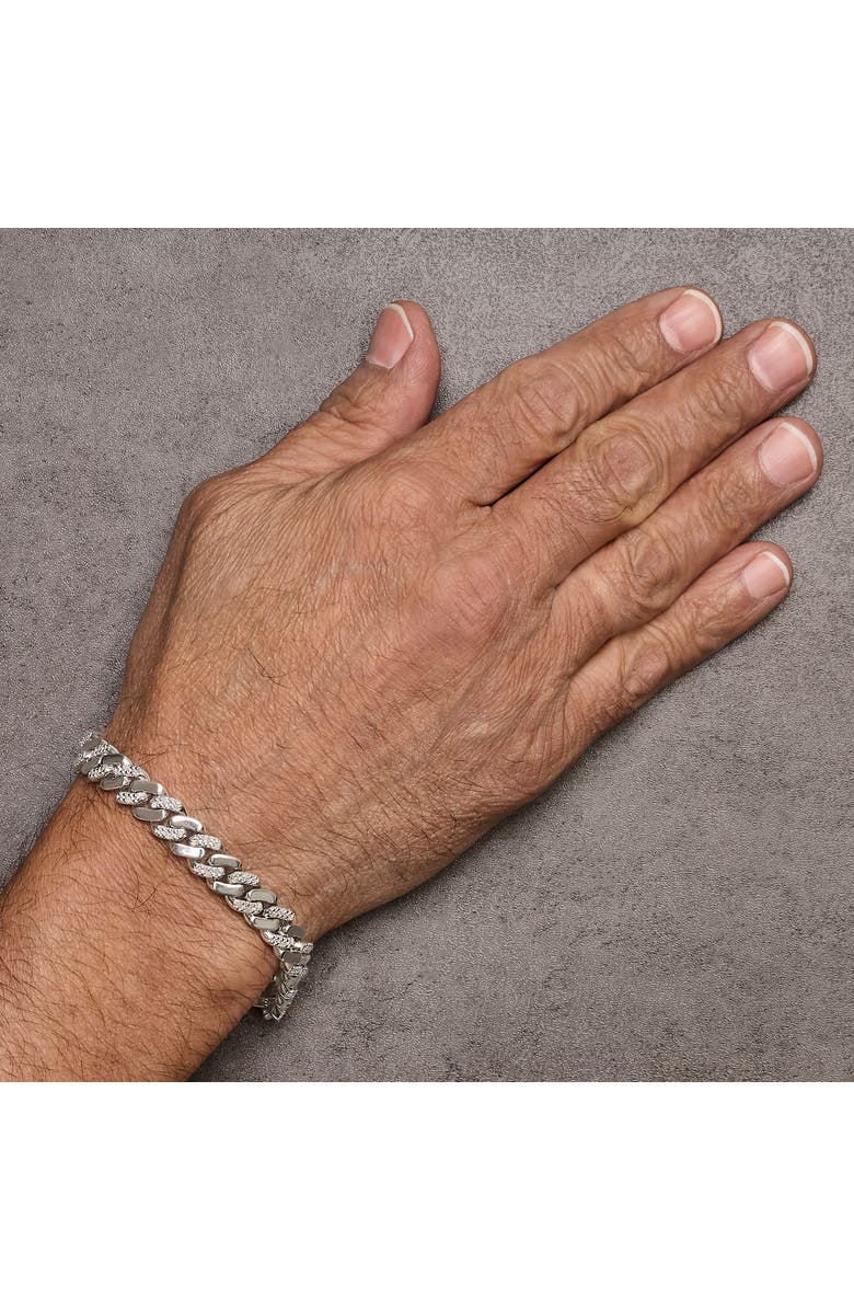 Haus of Brilliance Silver 1/2 Cttw Diamond Cuban Curb Chain Bracelet, Alternate, color, 