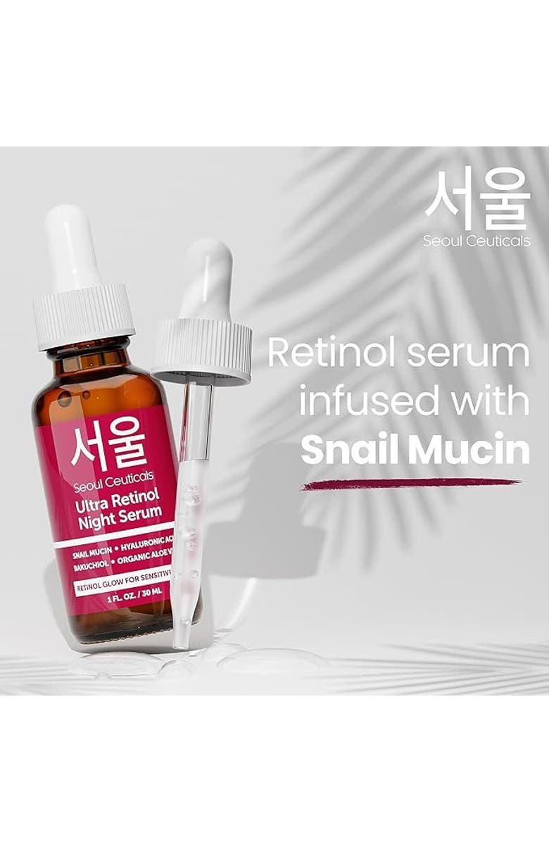 Seoul Ceuticals Korean Skincare Ultra Retinol Night Serum, Alternate, color, Clear