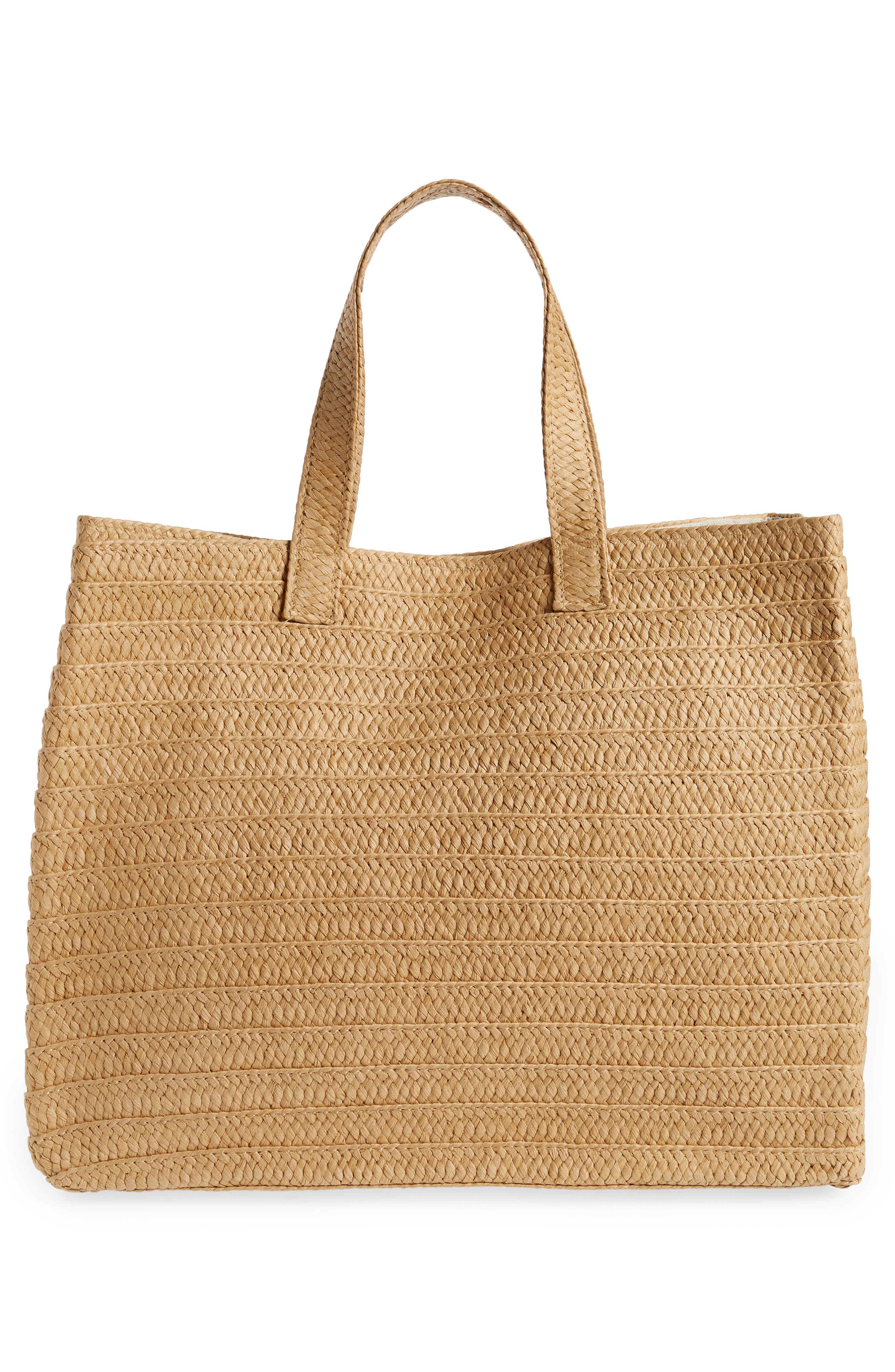 BTB Los Angeles Salty as a Beach Straw Tote, Alternate, color, 