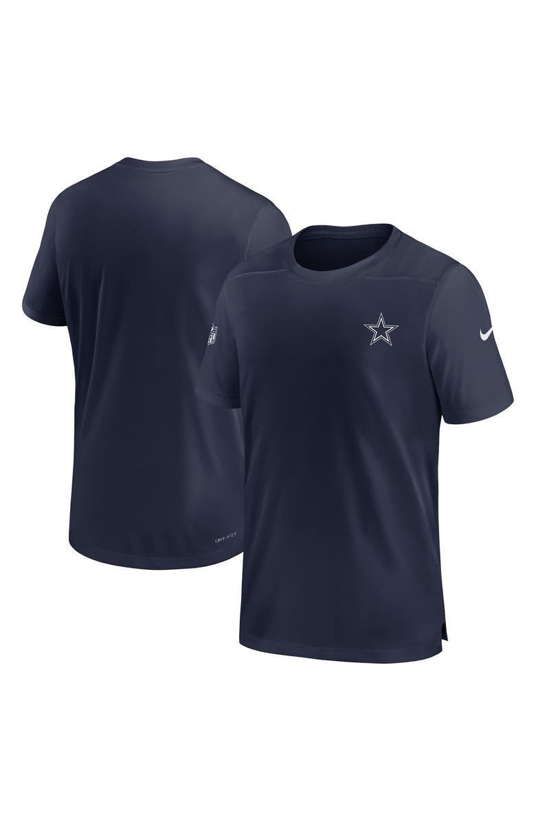 Nike Men's Nike Navy Dallas Cowboys Sideline Coach Performance T-Shirt, Main, color,