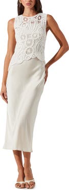ASTR the Label Martina Mixed Media Midi Dress