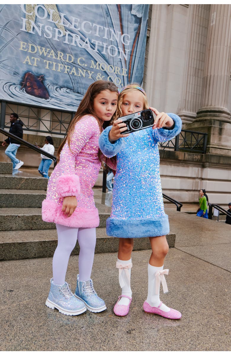 Lola + The Boys Celeste Shimmer Dress, Alternate, color,