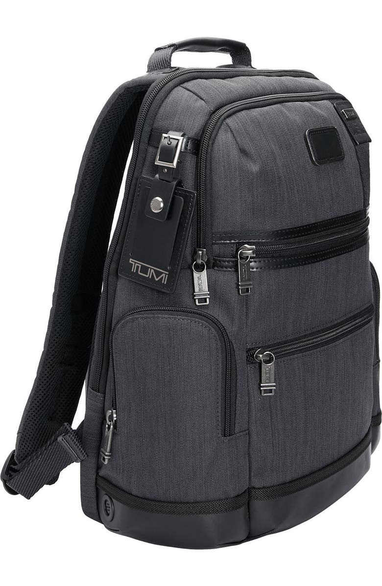 TUMI Parrish Leather Trimmed Backpack, Main, color,