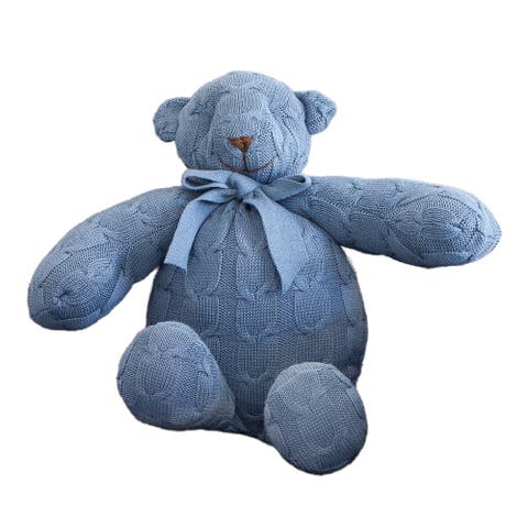 Plush Cable Knit Teddy Bear