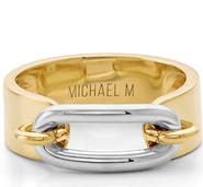 Michael M Luxe Link Two Tone Ring