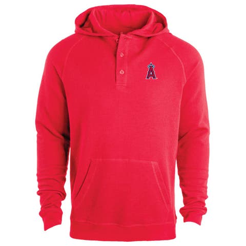 Men's Dunbrooke  Red Los Angeles Angels Montana Raglan Pullover Hoodie