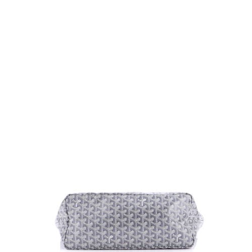 Pre-owned Goyard Goyard Saint Louis Tote Coated Canvas Pm In Gray