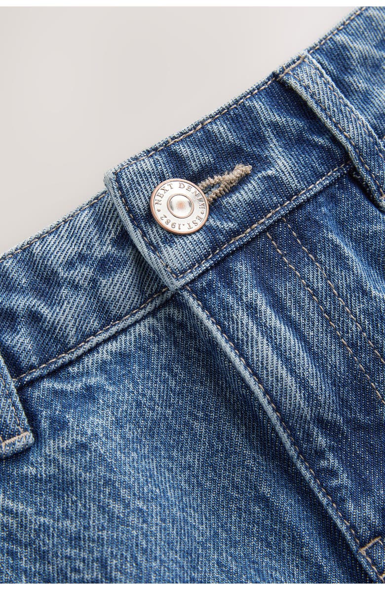 NEXT Puffball Denim Miniskirt, Alternate, color, Blue