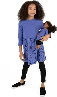 Leveret Girls Skirt Dress with Matching Doll Dress, 100% Cotton