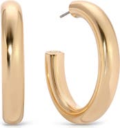 Ettika Medium Thick Classic Hoop Earrings