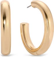 Ettika Medium Thick Classic Hoop Earrings
