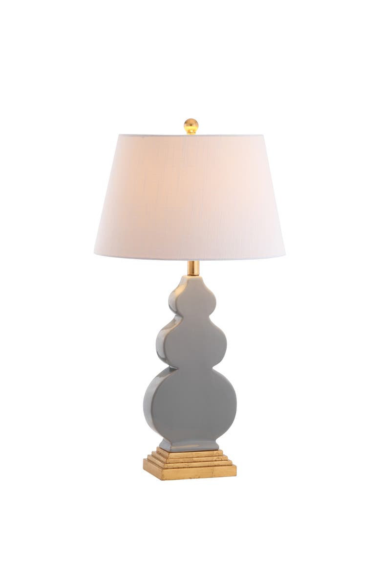 JONATHAN Y Carter 29" Ceramic/Resin LED Table Lamp, Main, color, Gray/Gold