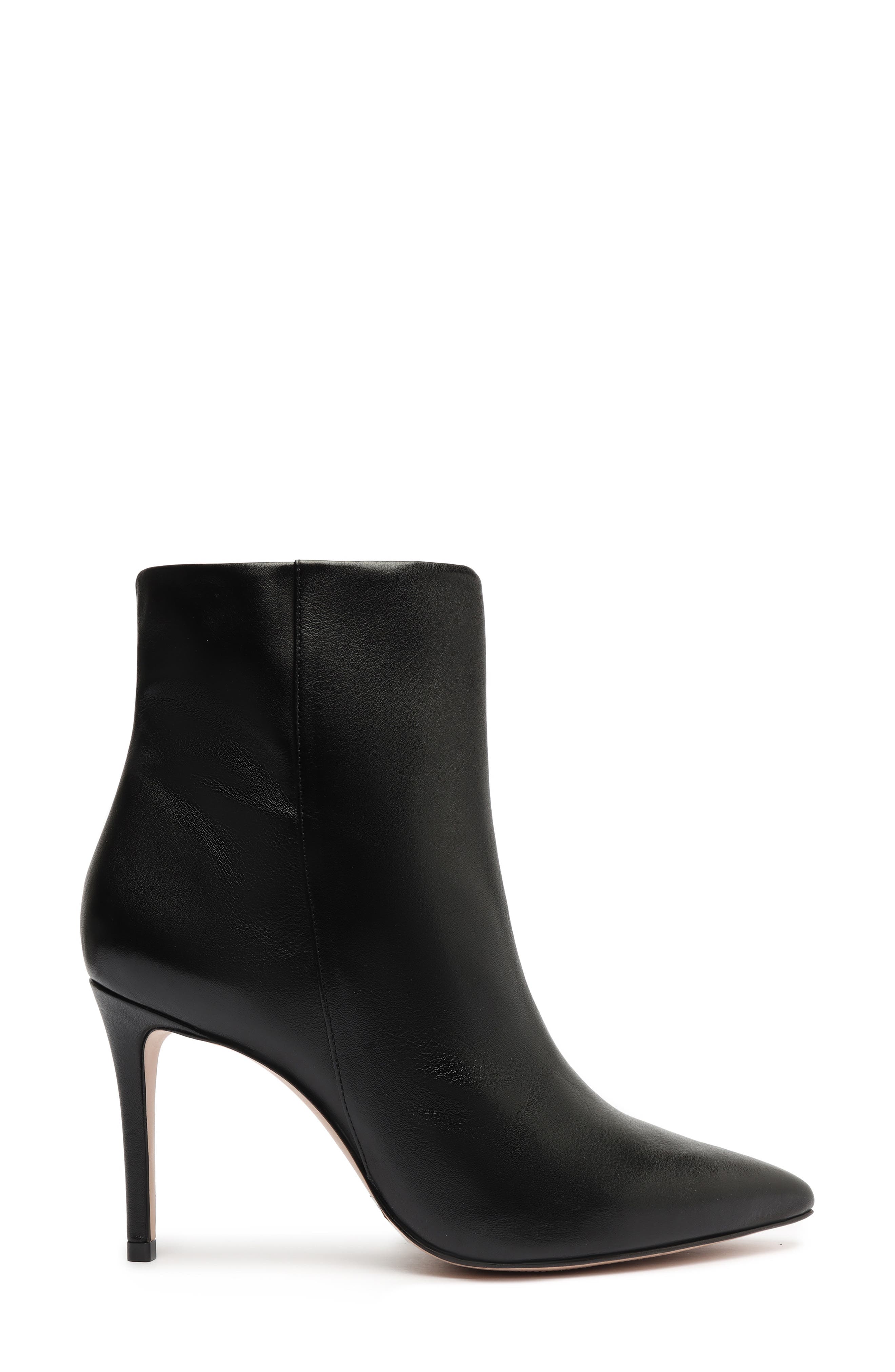Schutz Mikki Mid Pointed Toe Bootie, Alternate, color, Black
