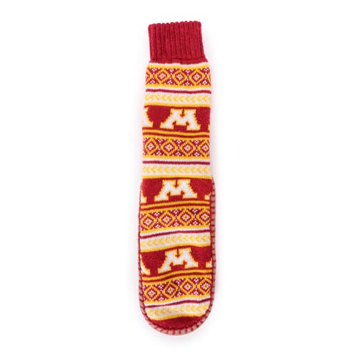 Muk Luks Gameday Slipper Socks In Red