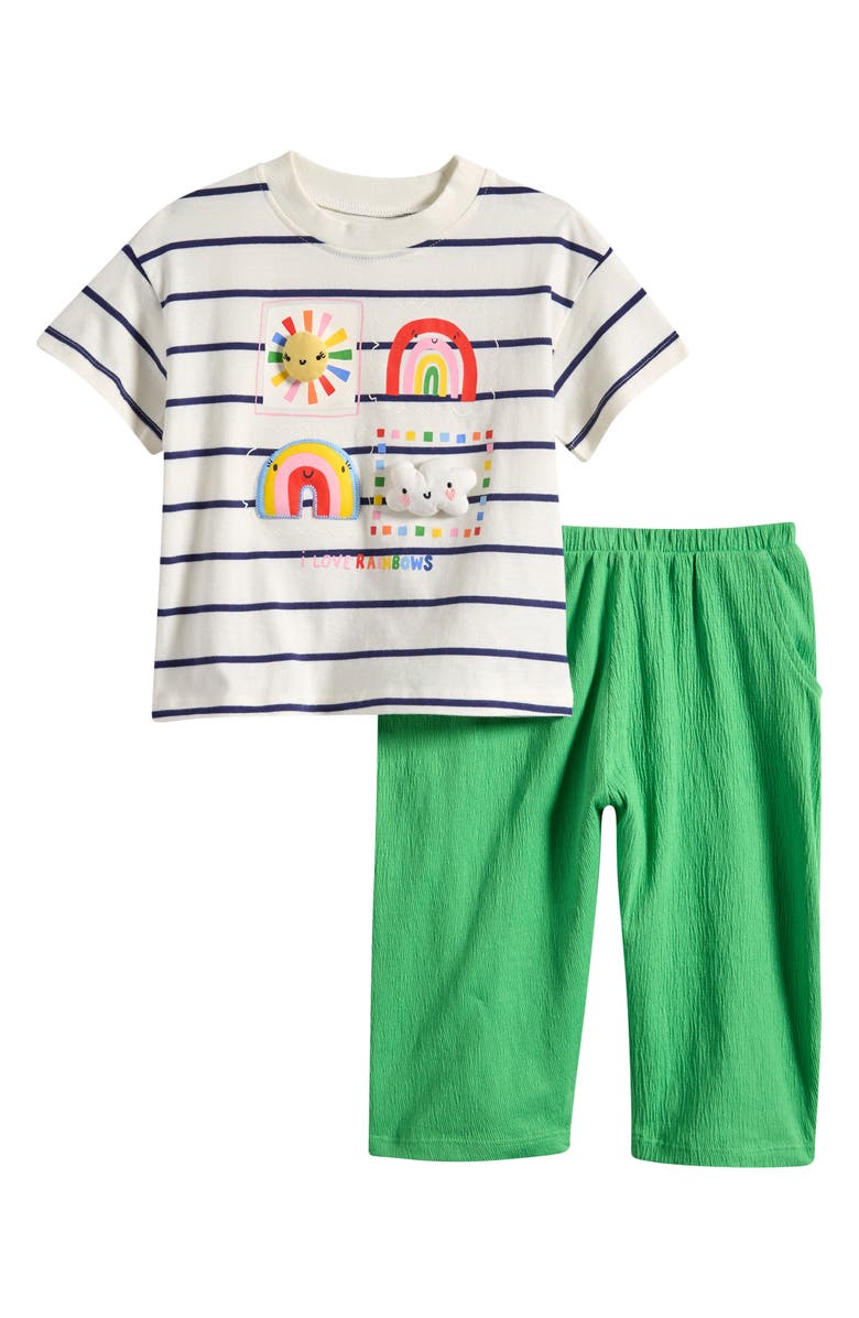 NEXT Kids' Graphic T-Shirt & Pants Set, Main, color, Green