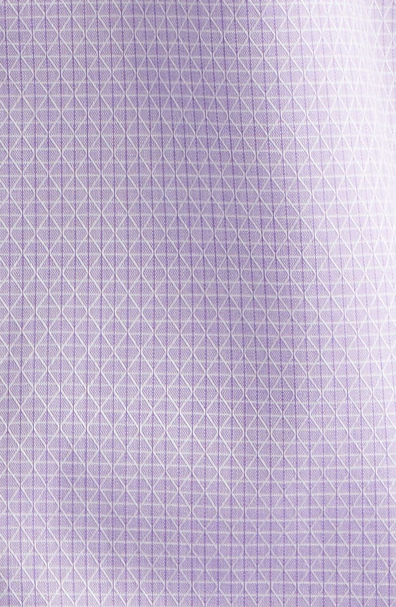 DANIEL HECHTER Modern Fit Light Purple Micropattern Cotton Dobby Dress Shirt, Alternate, color, Purple