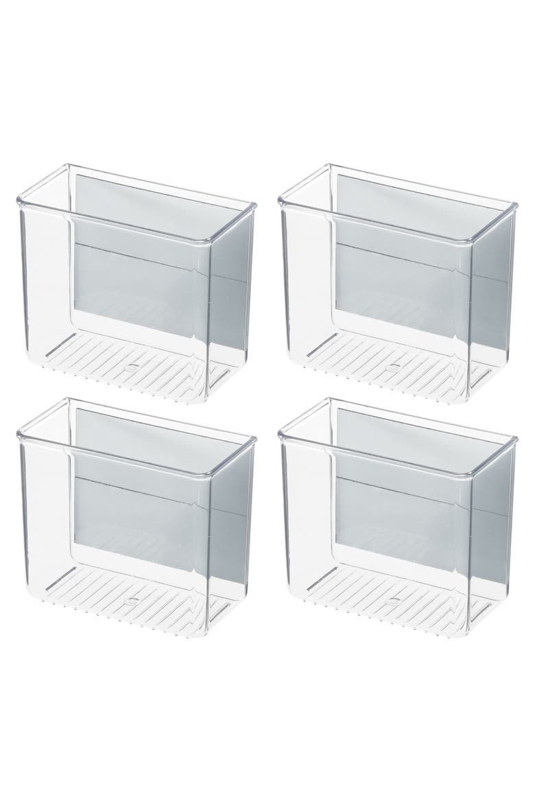 Magnetic Organizer Bins for Laundry Room - Set of 4 - Clear, Main, color, Clear