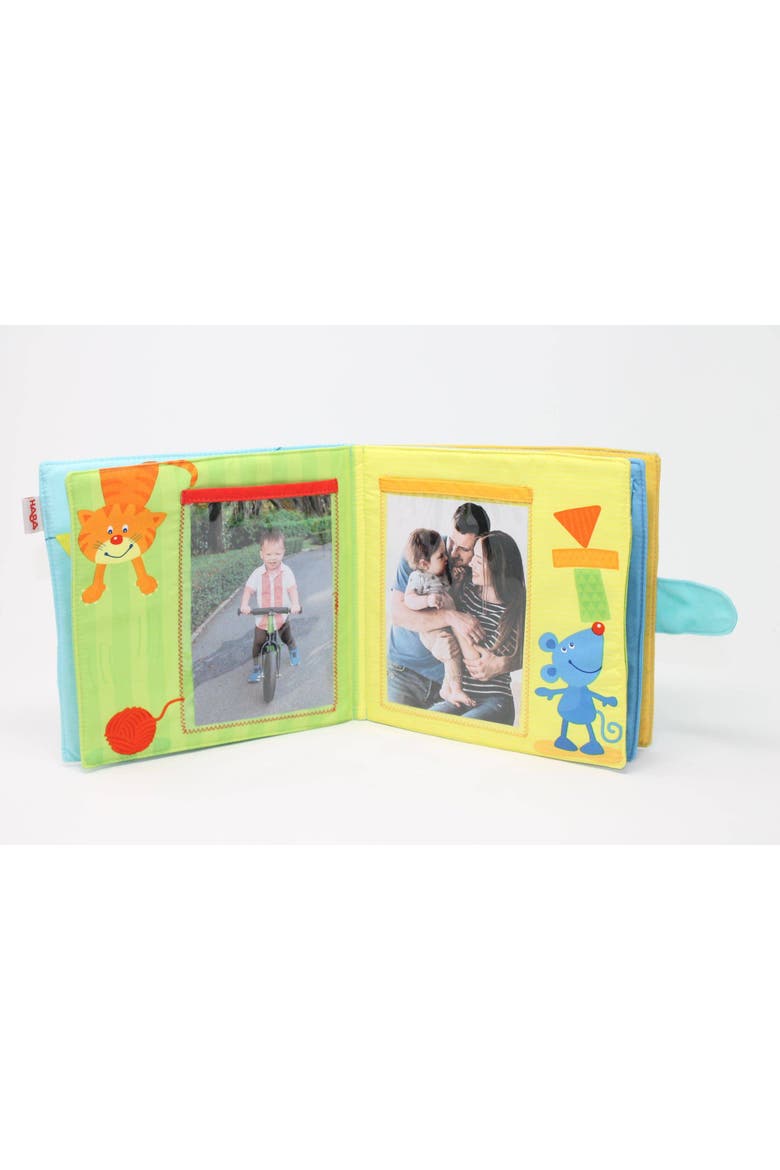 Playmates Soft Fabric Baby Photo Album, Alternate, color, Blue Multi