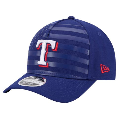 Men's New Era Royal Texas Rangers American Flag 9FORTY M-Crown A-Frame Adjustable Hat