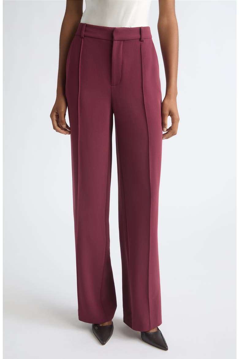 Calla Wide Leg Pintuck Pants, Main, color, BLACK CHERRY