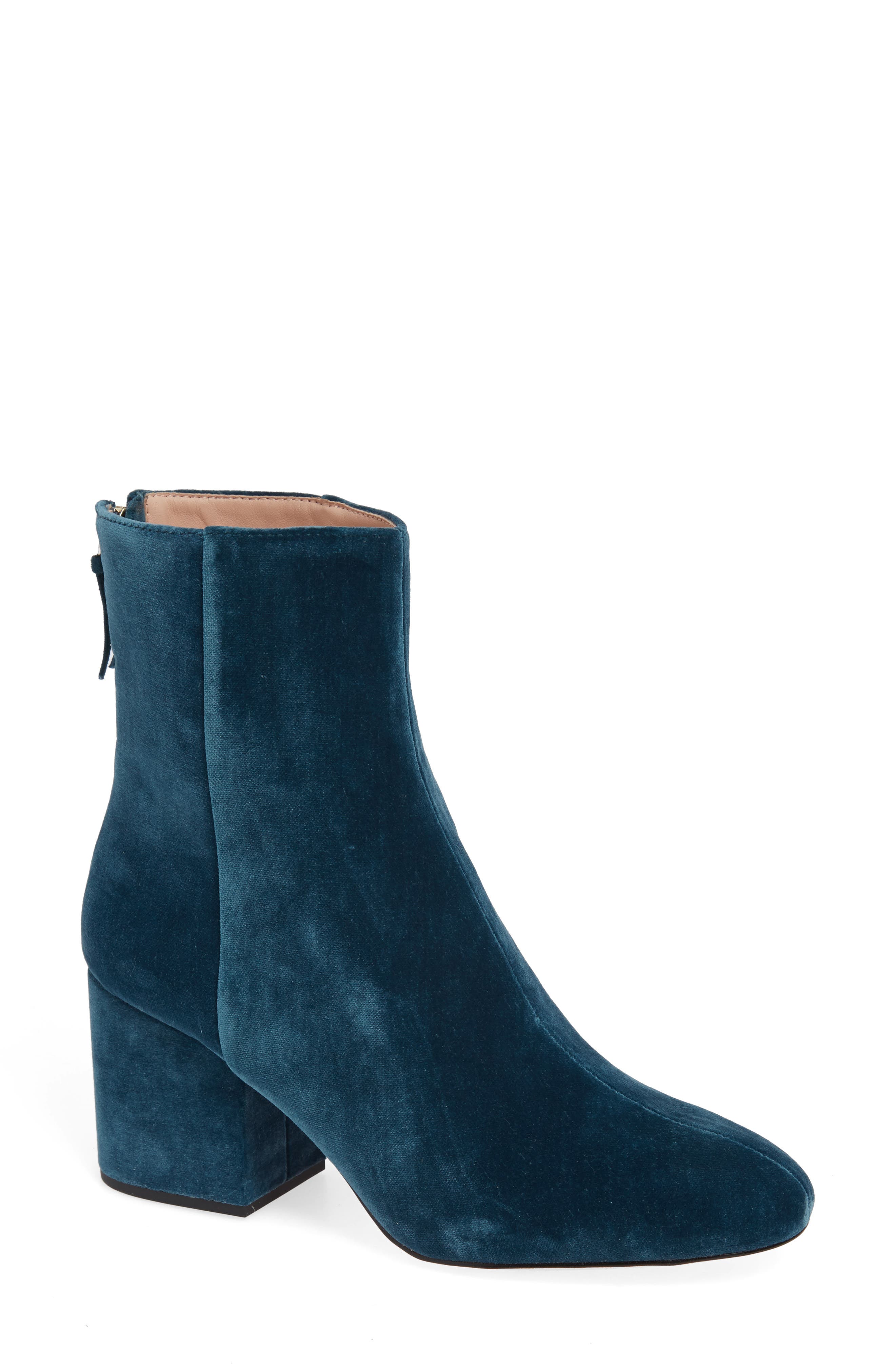 J.Crew Sadie Velvet Ankle Bootie, Main, color, 