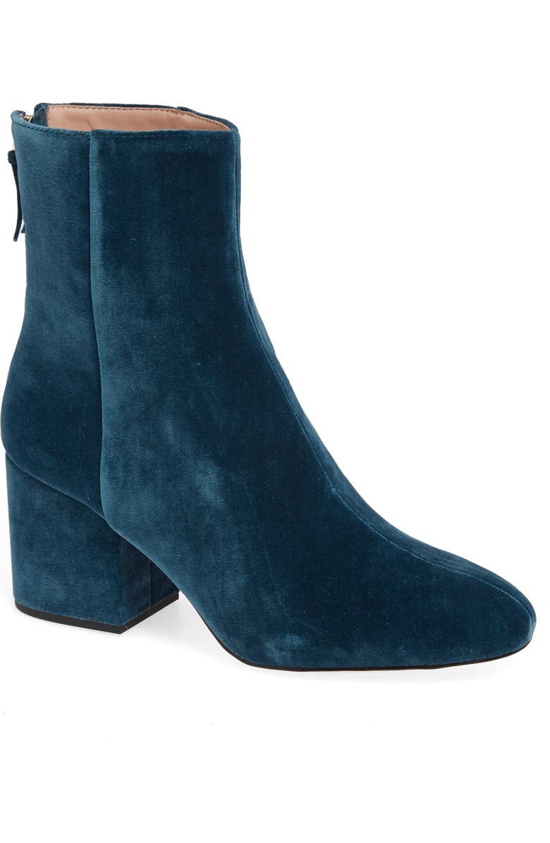 J.Crew Sadie Velvet Ankle Bootie, Main, color,